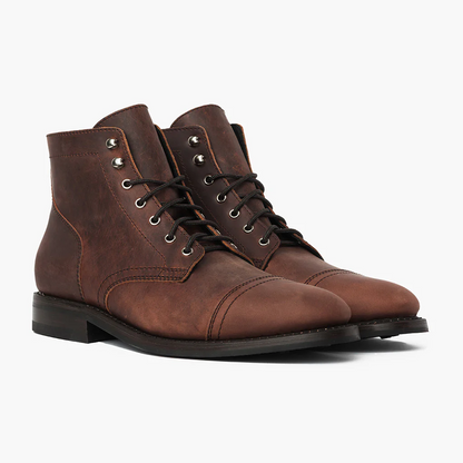 Enduring Matte Leather Boots For Men