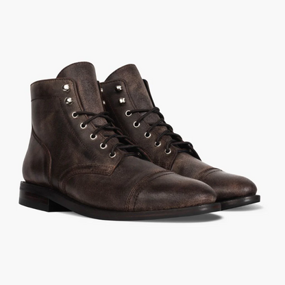 Enduring Matte Leather Boots For Men