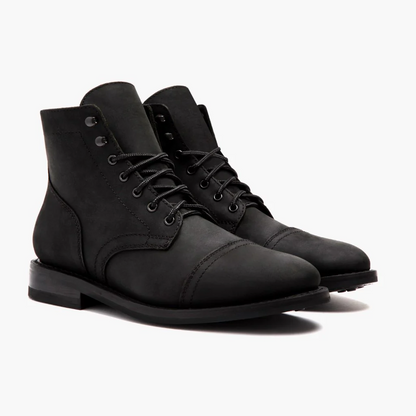 Enduring Matte Leather Boots For Men