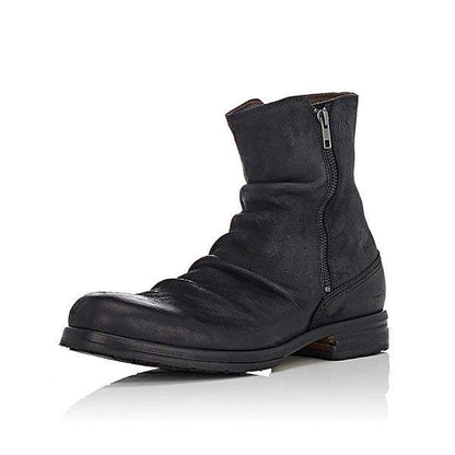 Men's Retro Side Zipper Casual Ankle Boots