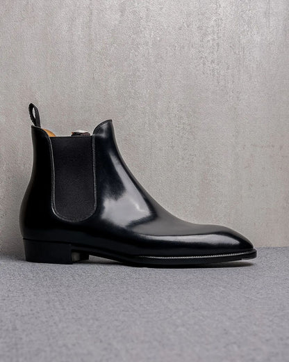 Height Increasing Leather Fenland Slip On Chelsea Boots