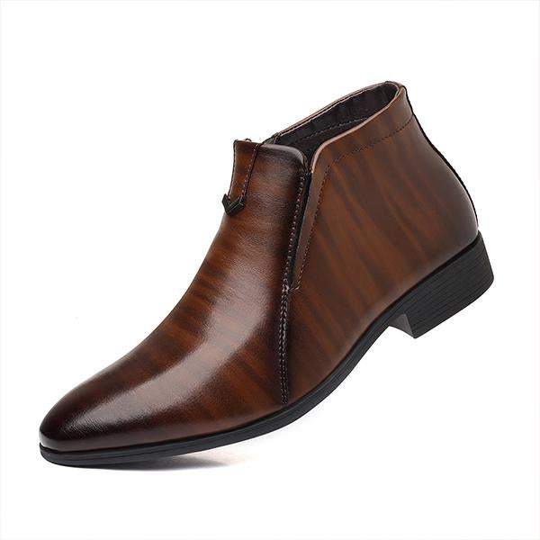 Men's Stylish Pointed Toe Side Zip Chelsea Boots