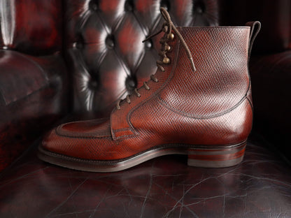 Men's Genuine Leather Handcrafted Lace-Up Boots