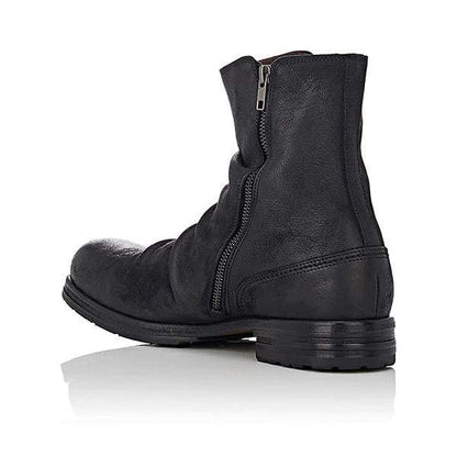 Men's Retro Side Zipper Casual Ankle Boots