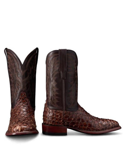 Men's Chocolate Genuine Leather Cowboy Boot