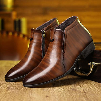 Men's Stylish Pointed Toe Side Zip Chelsea Boots