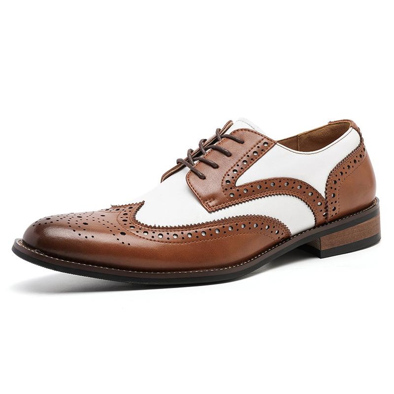 Men's Leather Brogue Dress Shoes