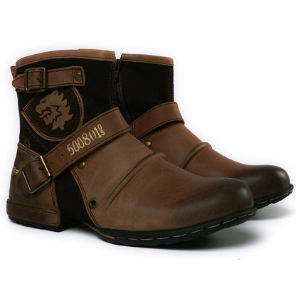 Men's Shoes Boots Warm Leather Vintage Motorcycle Male Boots