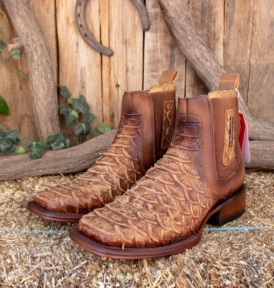 Men's Handcrafted Genuine Leather Square-Toe Boots