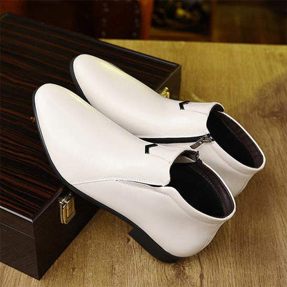 Men's Stylish Pointed Toe Side Zip Chelsea Boots