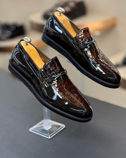 Gentleman’s Style-Classic Patent Leather Men's Dress Shoes