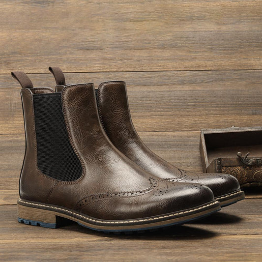 Men's Autumn And Winter Chelsea Short Boots