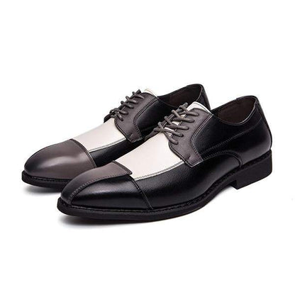 Men's Business Retro Color Block Dress Shoes