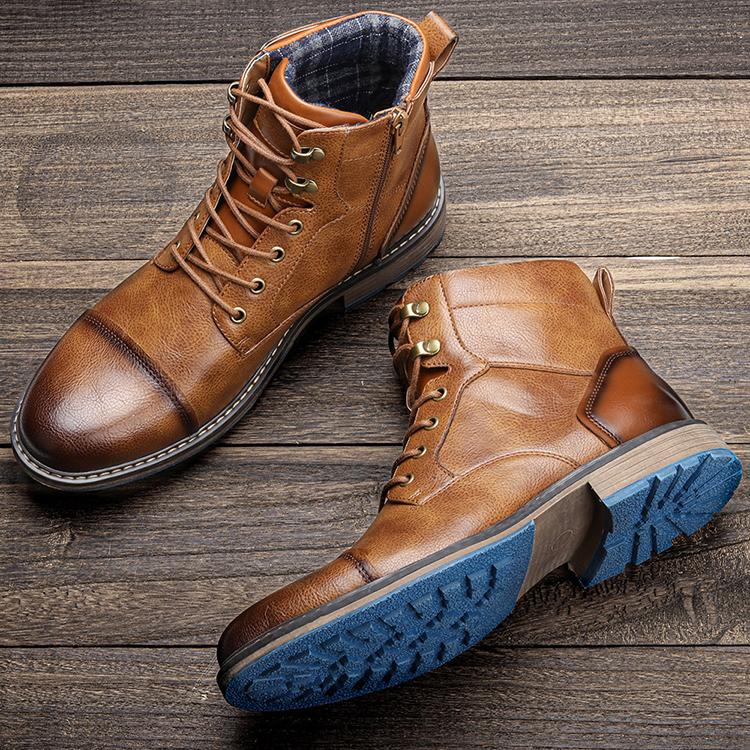 Plus Size Men's Comfortable Winter Leather Boots