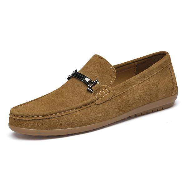 MEN'S SUEDE SLIP-ON FLAT DRIVING CASUAL SHOES