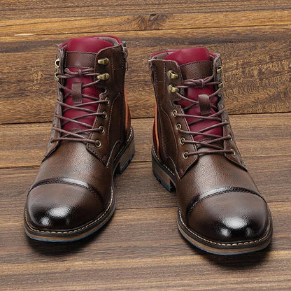 Plus Size Men's Comfortable Winter Leather Boots