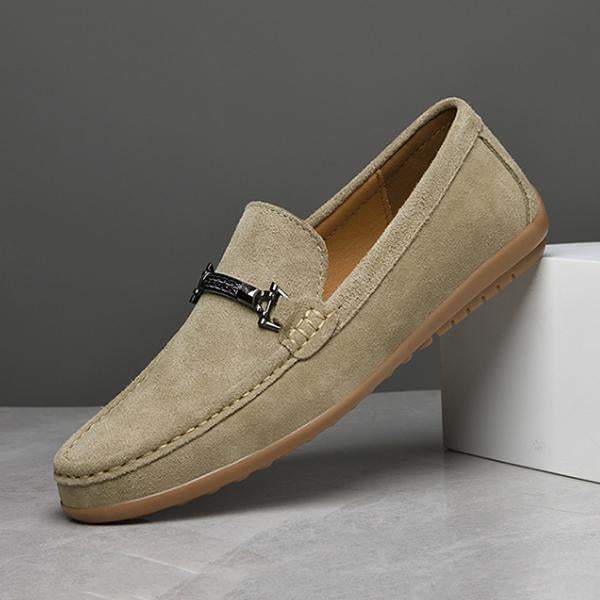 MEN'S SUEDE SLIP-ON FLAT DRIVING CASUAL SHOES