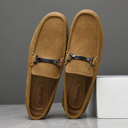 MEN'S SUEDE SLIP-ON FLAT DRIVING CASUAL SHOES