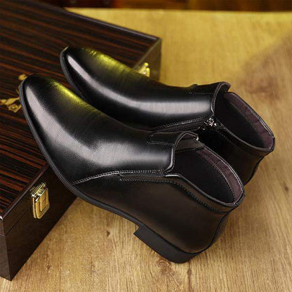 Men's Stylish Pointed Toe Side Zip Chelsea Boots