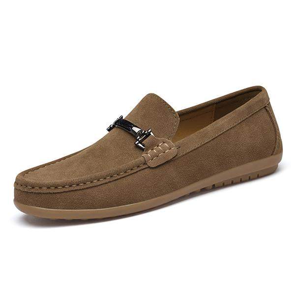 MEN'S SUEDE SLIP-ON FLAT DRIVING CASUAL SHOES