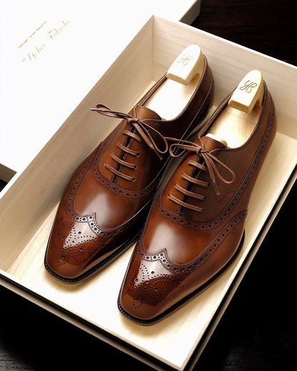 Baroque Handcrafted Genuine Leather Lace-Up Dress Shoes