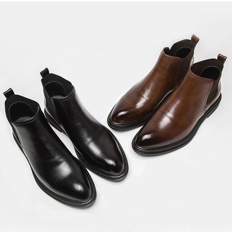 Men‘s Cow Leather Business Chelsea Boots