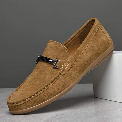 MEN'S SUEDE SLIP-ON FLAT DRIVING CASUAL SHOES