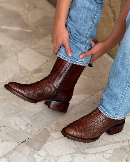 Italian Handmade Python Western Boots