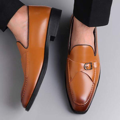 MEN'S BUSINESS RUBBER-SOLED CASUAL SLIP-ON LOAFERS