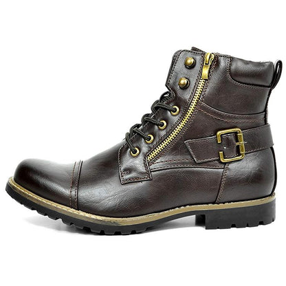 Men's Metal Double Zip Boots