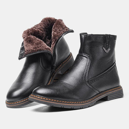 Men's Fleece-Lined Warm Outdoor High-Top Waterproof Boots