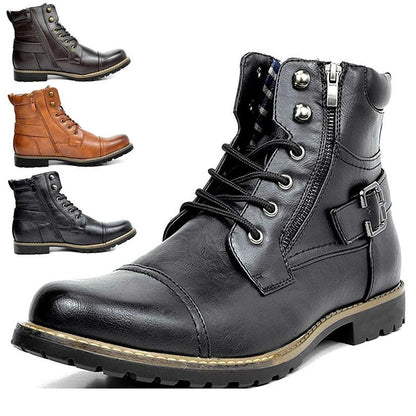 Men's Metal Double Zip Boots